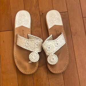 Jack Rodgers White Sandals
